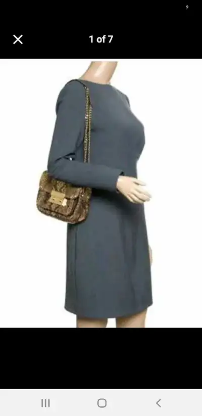 Michael Kors NWT  Metallic Gold Leather Small Sloan Shou, View more
