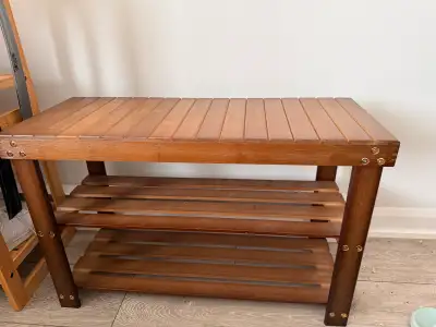 Bamboo shoe rack bench, View more