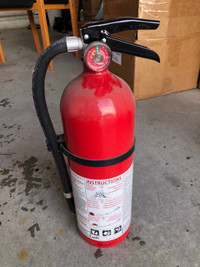 Used fire extinguisher. 