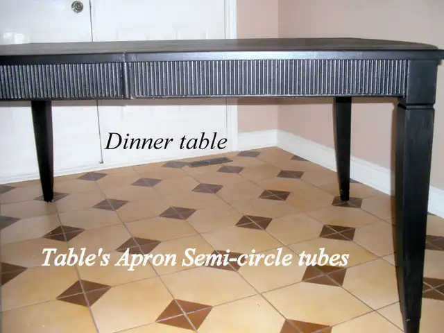 Dining Room Table for 6-8 people, wood, black, rectangular in Dining Tables & Sets in City of Toronto - Image 3
