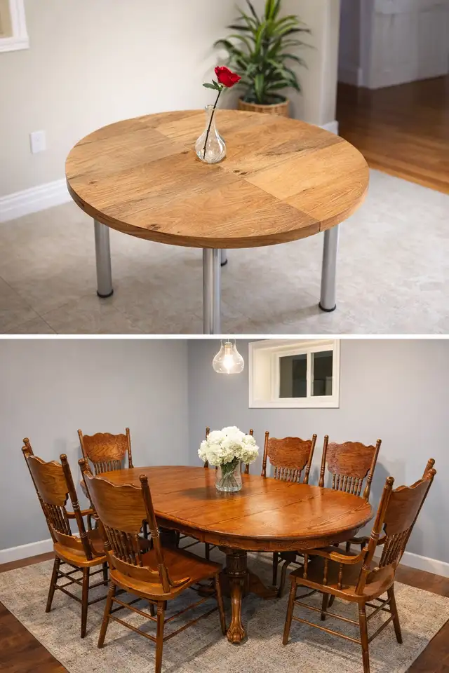 Dining Set + Round Table (Bundle Deal) in Dining Tables & Sets in Bedford - Image 2