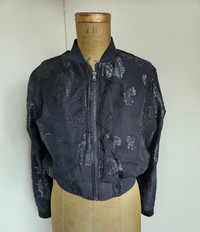 Women's Bomber Jacket with Sequins Size M