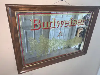 Vintage Budweiser King Of Beers Bar mirror sign Mint, View more