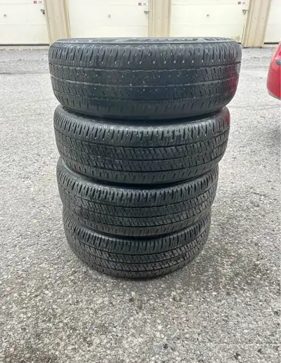Bridgestone Ecopia 195 65 15 Tires and Steel Rims Date code 2019 Tread 5 mm 195/55R15