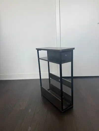 Side Table with magazine storage - Wood & Metal, View more