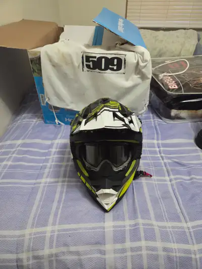 Iam selling my 509 googles and 509 snowmobile helmet size of helmet xxlalong with my FXR snowmobile...