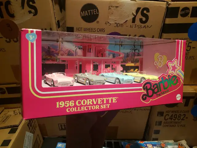 2023 Hot wheels RLC Barbie Movie 1956 Corvette Collector 4 Pack in Arts & Collectibles in Markham / York Region - Image 2