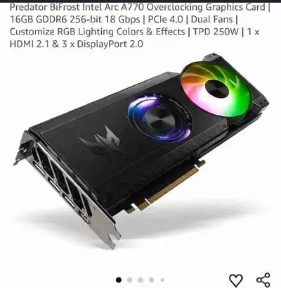 Predator BiFrost Intel Arc A770 16GB GPU, View more