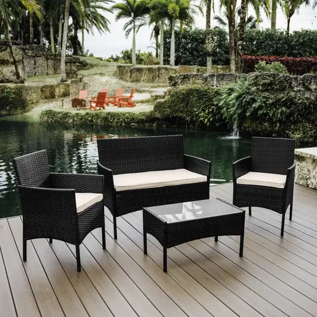 New 4PC Rattan Patio Set with Cushions & Coffee Table in Patio & Garden Furniture in Markham / York Region - Image 7