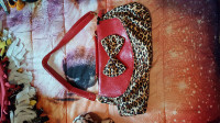 Brand New Red Leopard  Purse.