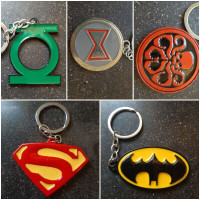 Superheros keychains - THOR, HULK, SUPERMAN BLACK WIDOW  NEW