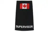 Durable Supervisor Epaulettes w/Canadian Flag
