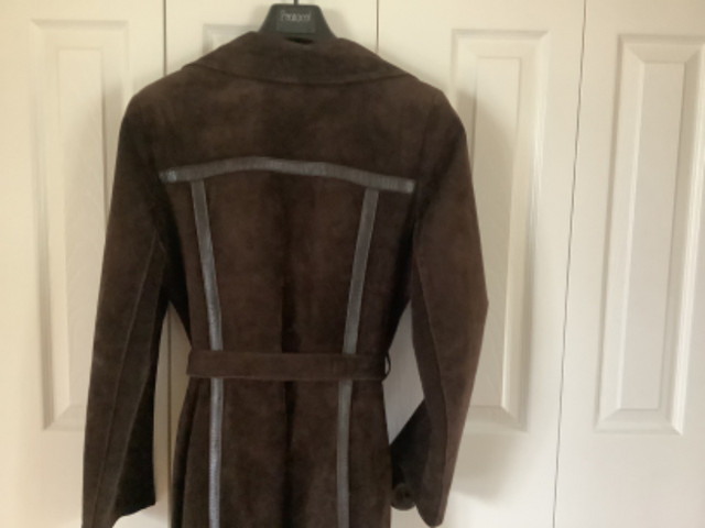 Dark Brown Suede Coat in Women's - Tops & Outerwear in Peterborough - Image 4