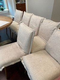 Fabric dining chairs ($250 for all 8 chairs)