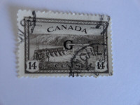 Timbre du Canada usagé de 1950-1,  à 2$