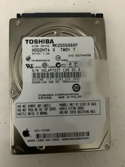 Toshiba 250GB HDD for macbook’s internal storage, View more