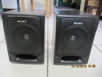 Classic Sony Bookshelf Portable Replacement Speakers Circa 1980s