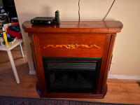 Electric Fireplace with Storage