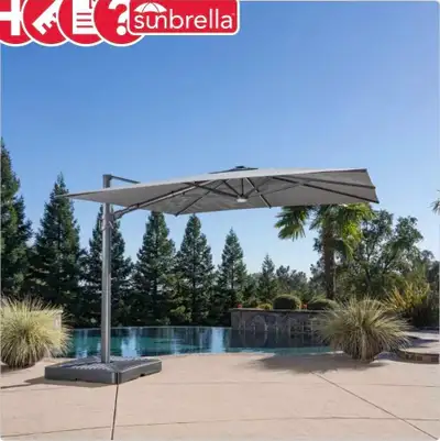 3.05 m (10 ft.) Square LED Cantilever Umbrella, View more