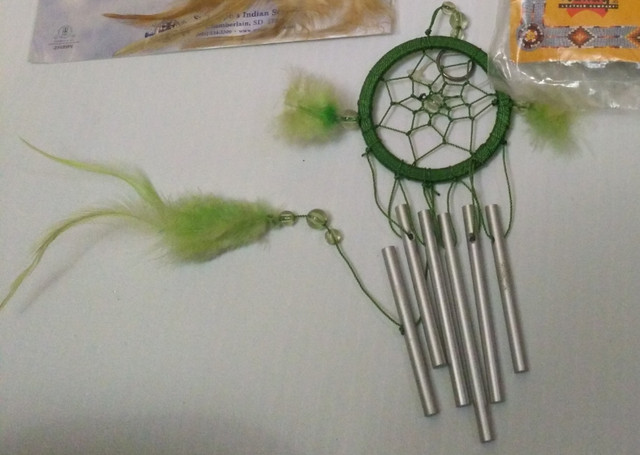 dreamcatcher colourful green wind chime in Outdoor Décor in Cambridge