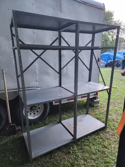 2 Shelving Units With 4 Shelves Each Heavy Duty 6.4'Hx 5'W x 2'D, View more