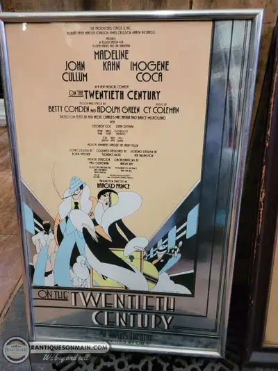 Very art deco looking original poster from the 1978 play "Twentieth Century". Nicely framed and meas...