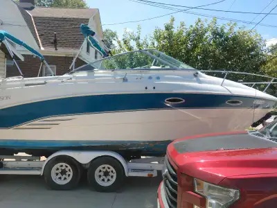 Selling my boat. In very good shape. Runs like a top. Full camper top. Bimini tops has cuddy with ba...