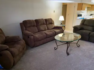 Clean unfurnished 1 bedroom basement suite on east side for quiet person with references newer carpe...