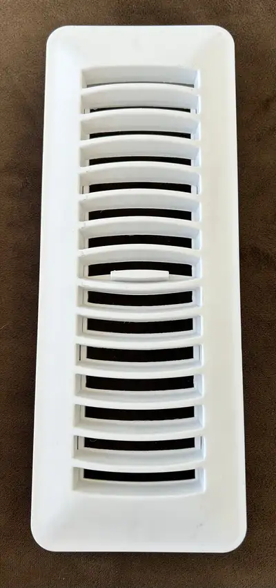 White Plastic Register Cover with Adjustable Vent, View more