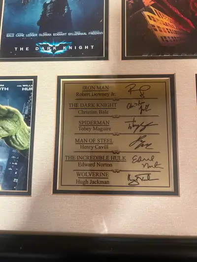 Signed comic book heroes wallart, View more