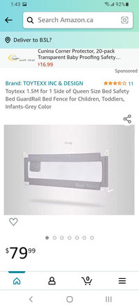 Toytexx queen size bed, bedrail. Brand new in box never used.
