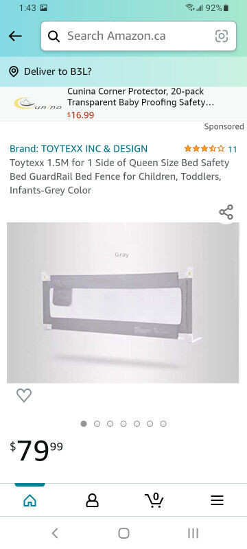 Toytexx queen size bed, bedrail. Brand new in box never used. in Gates, Monitors & Safety in City of Halifax