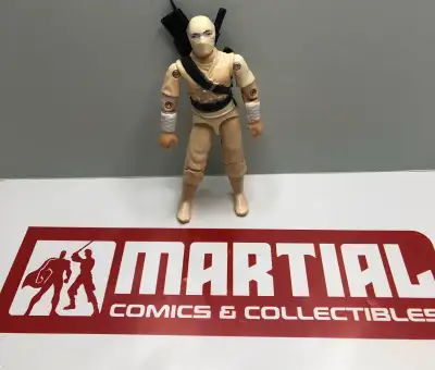 Storm Shadow G.I. Joe action figure from 1984. Right knee is loose. Right ankle is broken. Paint sho...