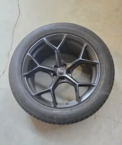 Audi original rims with pirelli scorpion winter tires with lots of tread