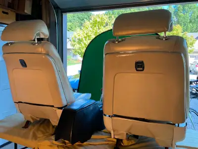 Very nice set of Pontiac GTO/Lemans bucket seats complete with headrests and mounting tracks, will a...