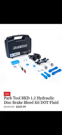 New Park Tool BKD-1.2 DOT Hydraulic Disc Brake Bleed Kit Avid