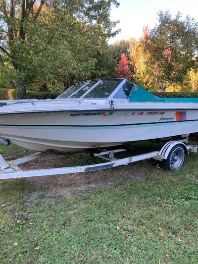 Bateau pour bricoleur, de marque Peterborough, avec une remorque d'excellente condition, le prix est...