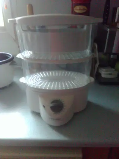 Rice Cooker and Steamer Black and Decker Double compartment Timer up to 75 minutes Instructions incl...