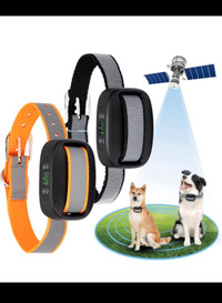 Pack of 2 WIEZ GPS Wireless Dog Fence, Electric Dog Fence w