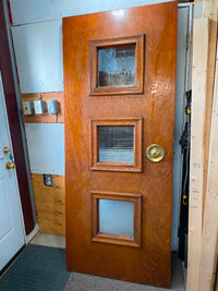 Door entrance solid wood vintage