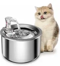 New Cat Water Fountain, 304 Stainless Steel Water Fountain for C