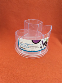 Rotating plastic cosmetic organizer