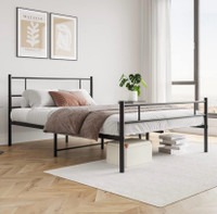 New Metal Bed Frame with Headboard and Footboard Double /Full