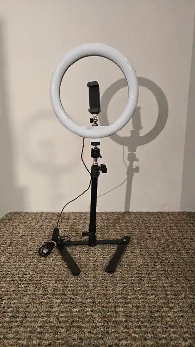 Ring light with stand & phone holder, View more