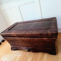 Wood/Rattan Wrapped  Chest