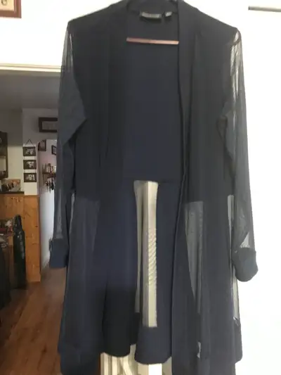 Ladies Navy Cardigan Size Large, View more