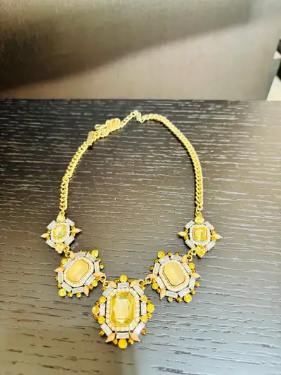 Gold Tone Statement Necklace new, View more
