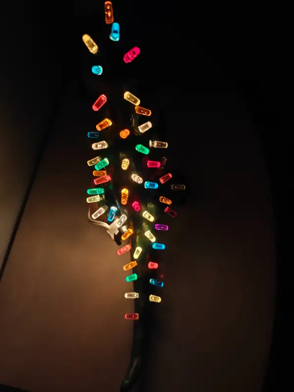 Christmas ceramic dinosaur dino lighted tabletop display in Arts & Collectibles in City of Toronto - Image 5