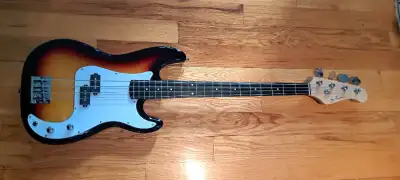 5 days left: Jay Turser P-Bass Basse Sunburst!  SHIPS easily!, View more