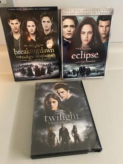 There is total 5 dvds 4 has no scratches 1 very little $15 pickup Elmwood area